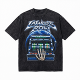 LAWLESS ROW Slot Machine Skeleton Vintage Washed Tee