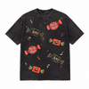 LAWLESSROW Halloween Trick Or Treat Candy Scatter Vintage Acid Wash Tee