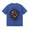 LAWLESSROW Spooky Mix Halloween Vintage Acid Wash Graphic Tee