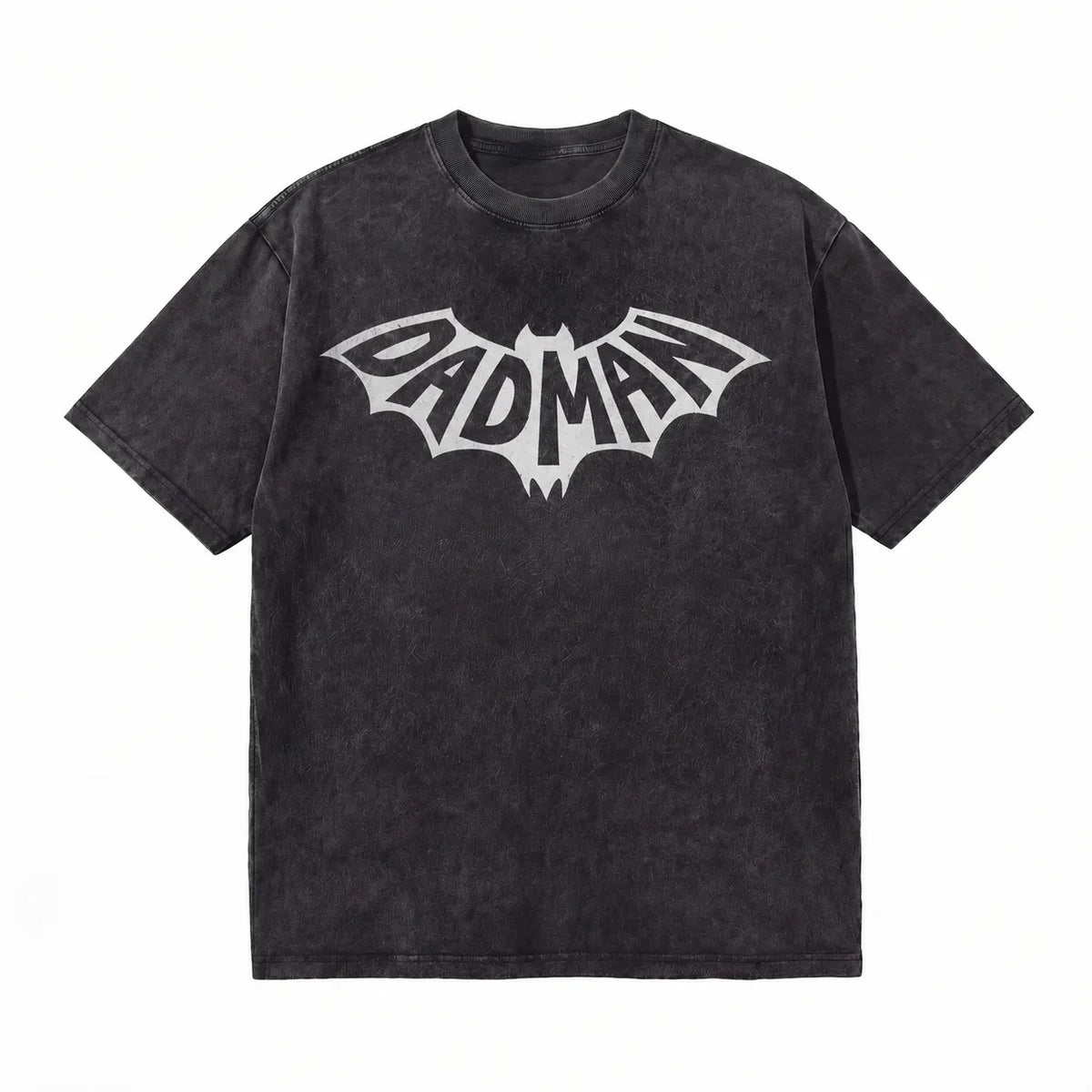 LAWLESSROW DADMAN Bat Logo Vintage Acid Wash Tee
