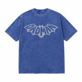 LAWLESSROW DADMAN Bat Logo Vintage Acid Wash Tee