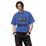 LAWLESSROW Busy Vintage Acid Wash Tee