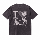 LAWLESSROW Pin-Up Gun Vintage Acid Wash Tee
