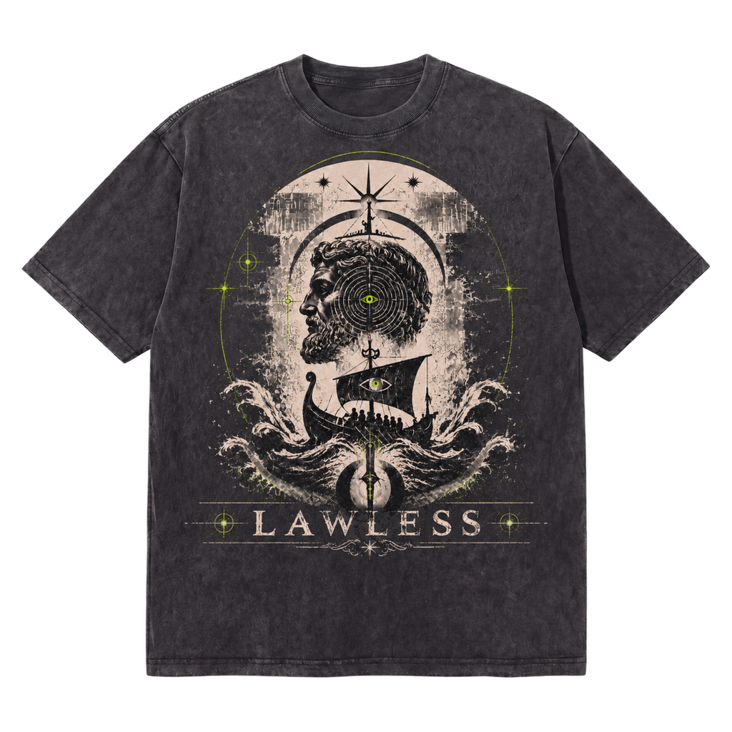 LAWLESSROW Odyssey Vintage Acid WASH TEE
