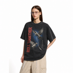 Vintage Acid Wash Roll Together Skate Dove Graphic Tee | Retro Street Skate Culture Unisex Oversized High-Quality Cotton Blend Streetwear T-Shirt