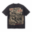 Vintage Acid Wash No Rules Just Roll Skate Lizard Graphic Tee | Retro Street Skate Culture Unisex Oversized High-Quality Cotton Blend Streetwear T-Shirt