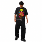 Vintage Acid Wash Pickleball Middle Finger Graphic Tee | Funny Pickleball Unisex Oversized Heavy Cotton Streetwear T-Shirt