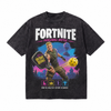 Fortnite Pickleball Battle Washed Black Oversized T-Shirt | Victory Royale Game Sport Mashup Tee