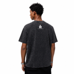 Fortnite Pickleball Battle Washed Black Oversized T-Shirt | Victory Royale Game Sport Mashup Tee