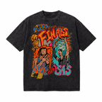 Vintage Acid Wash 2026 NBA Finals NYK vs SAS Graffiti Graphic Tee | Retro Basketball Unisex Oversized High-Quality Cotton Blend Streetwear T-Shirt
