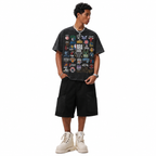 Vintage Acid Wash 2026 Full NBA All Teams Logos Graphic Tee | Retro Basketball Unisex Oversized High-Quality Cotton Blend Streetwear T-Shirt