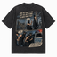 Vintage Acid Wash Comic Panel City Rooftop Proposal NYPD Arrest Love Over Power Peace Quote Graphic Tee | Retro Counter-Culture Unisex Oversized High-Quality Cotton Blend Streetwear T-Shirt