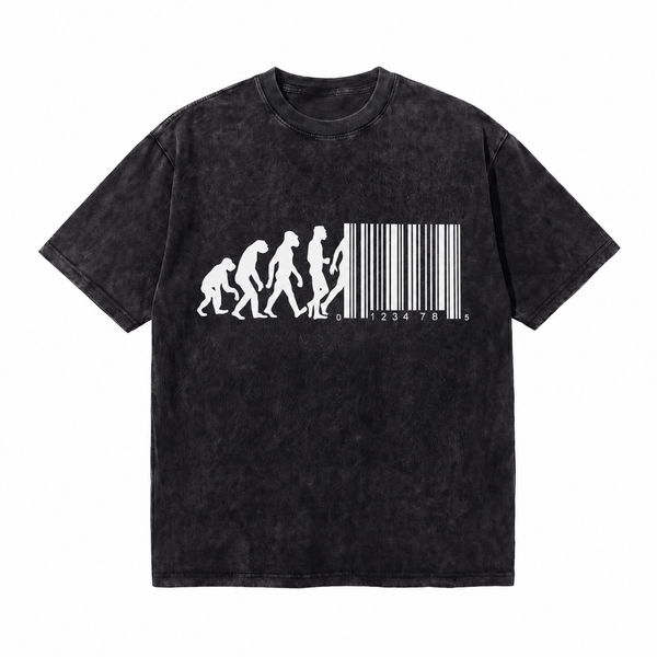LAWLESSROW Evolution Barcode Vintage Tee