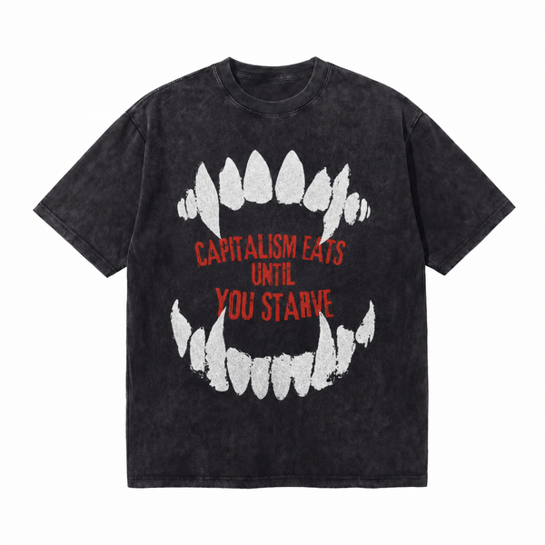 LAWLESSROW Capitalism Eats Fangs Vintage Tee