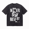 LAWLESSROW Never Say Never Grunge Overlay Portrait Graphic Tee