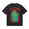 LAWLESSROW Burn But Awake Psychedelic Skeleton Vintage Tee