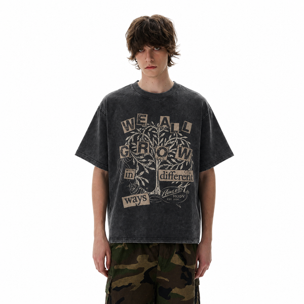 LAWLESSROW We All Grow In Different Ways Tree Collage Vintage Tee - hover