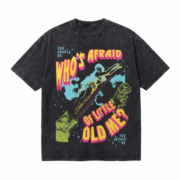 LAWLESSROW Who’s Afraid Of Little Old Me Retro Witch Vintage Tee