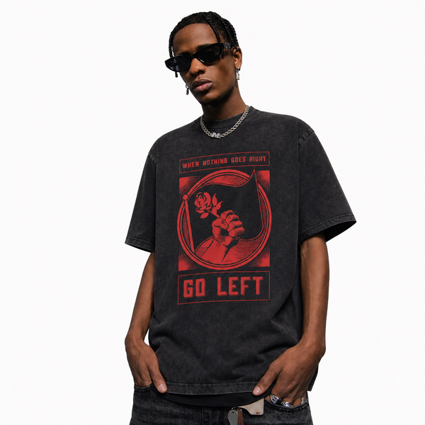 LAWLESSROW Go Left Rose Fist Vintage Tee - hover