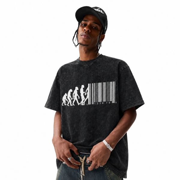 LAWLESSROW Evolution Barcode Vintage Tee - hover