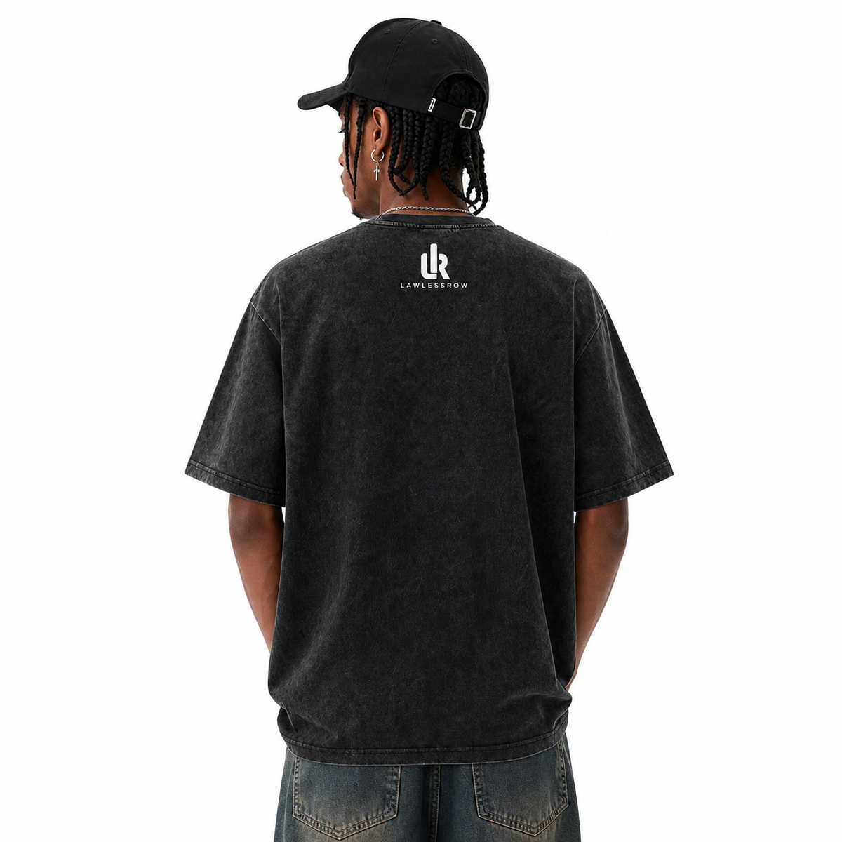 Vintage Washed Human Evolution Barcode Graphic Tee, Anti-Consumerism Oversized Streetwear T-Shirt