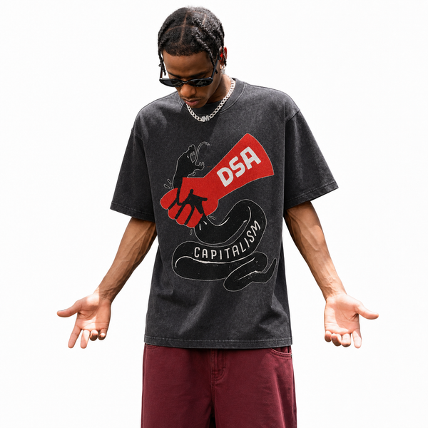 LAWLESSROW DSA Fist Crush Capitalism Snake Tee - hover