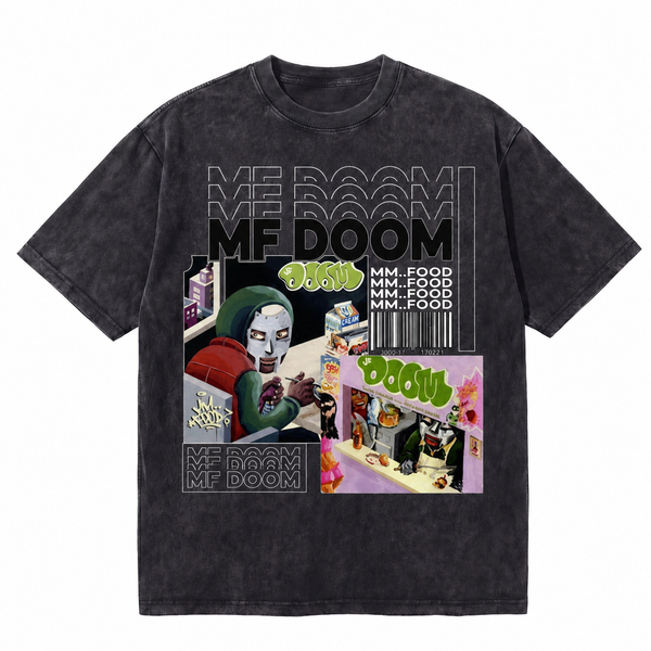 LAWLESSROW MF Doom MM Food Collage Vintage Tee