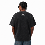 Vintage Acid Wash Rainbow Glitch FCK Bold Letter Graphic Tee LGBTQ Oversized Punk Street T-Shirt