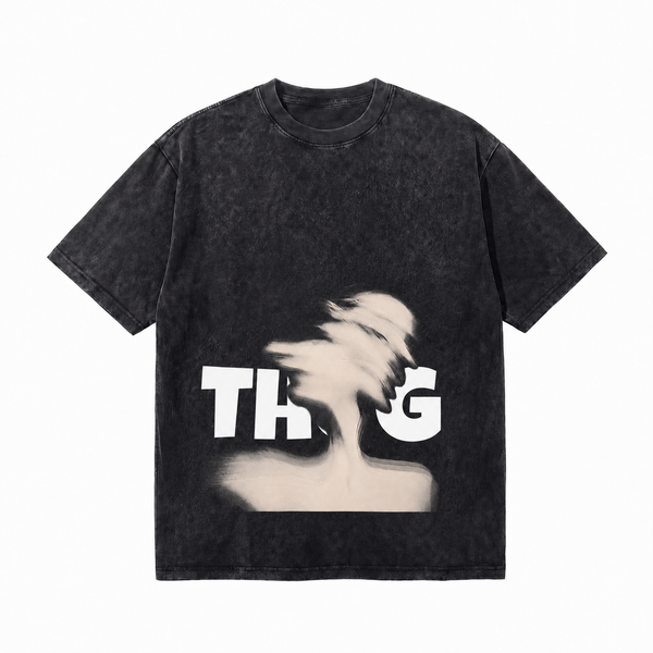 LAWLESSROW Distorted Figure Thug Text Vintage Tee