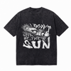 LAWLESSROW Grunge Sun Eye Metal Font Collage Vintage Tee