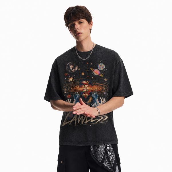 LAWLESSROW Cosmic All Seeing Eye Vintage Tee - hover