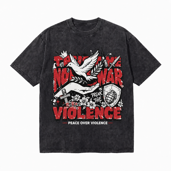 LAWLESSROW Peace Dove No War Break The Violence Vintage Tee