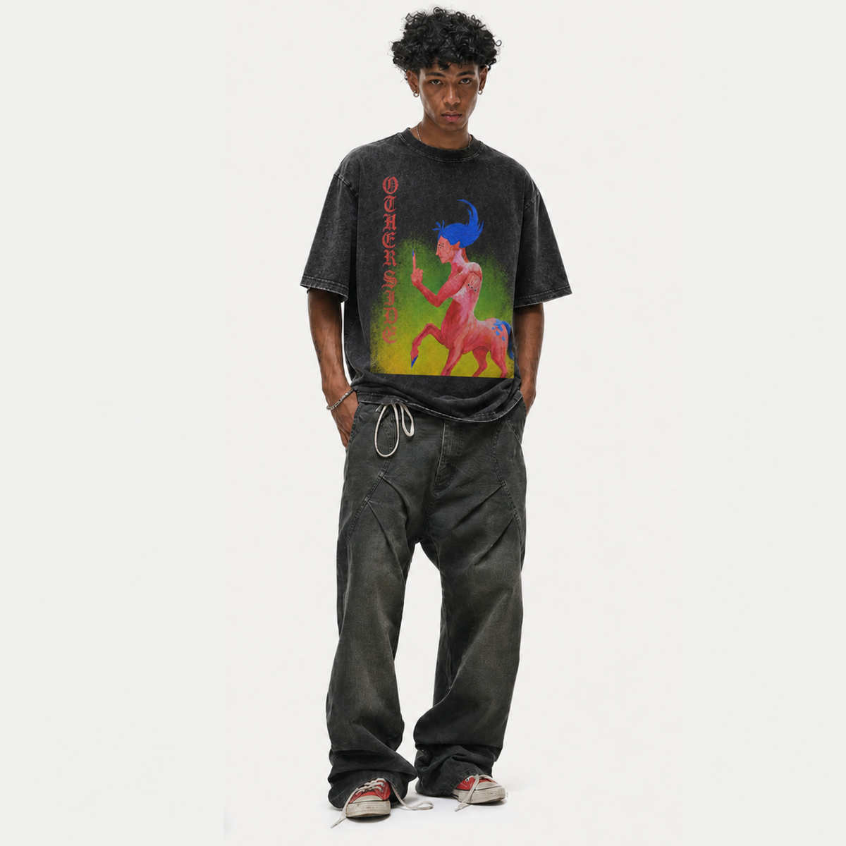 Lawless Row “Otherside” Vintage Washed Oversized Tee