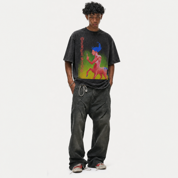 Lawless Row “Otherside” Vintage Washed Oversized Tee - hover