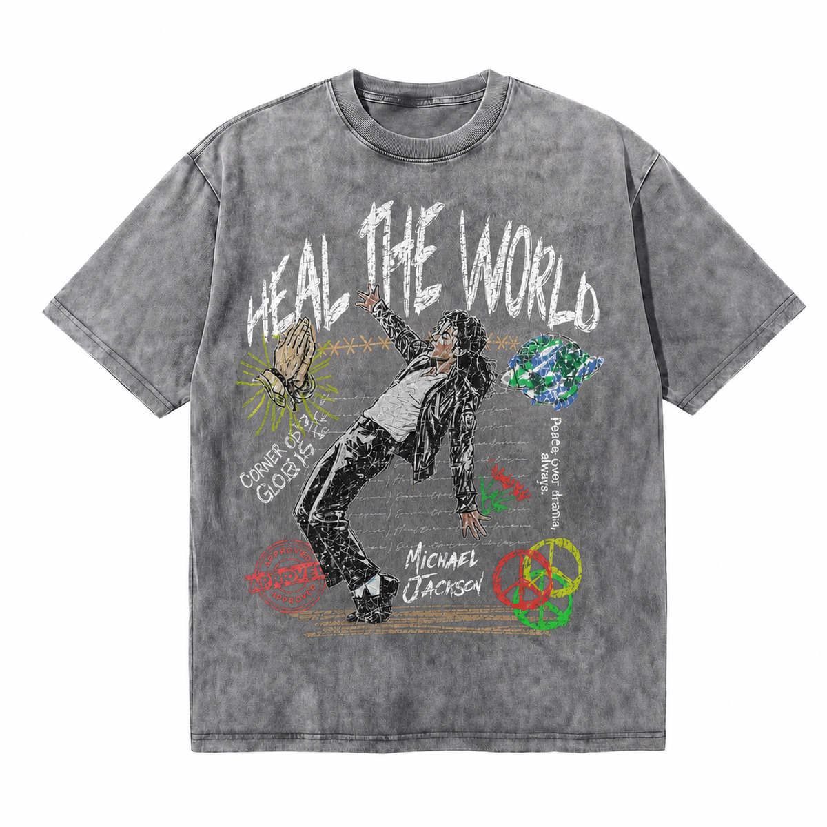 LAWLESSROW Heal The World Michael Jackson Dance Vintage Tee