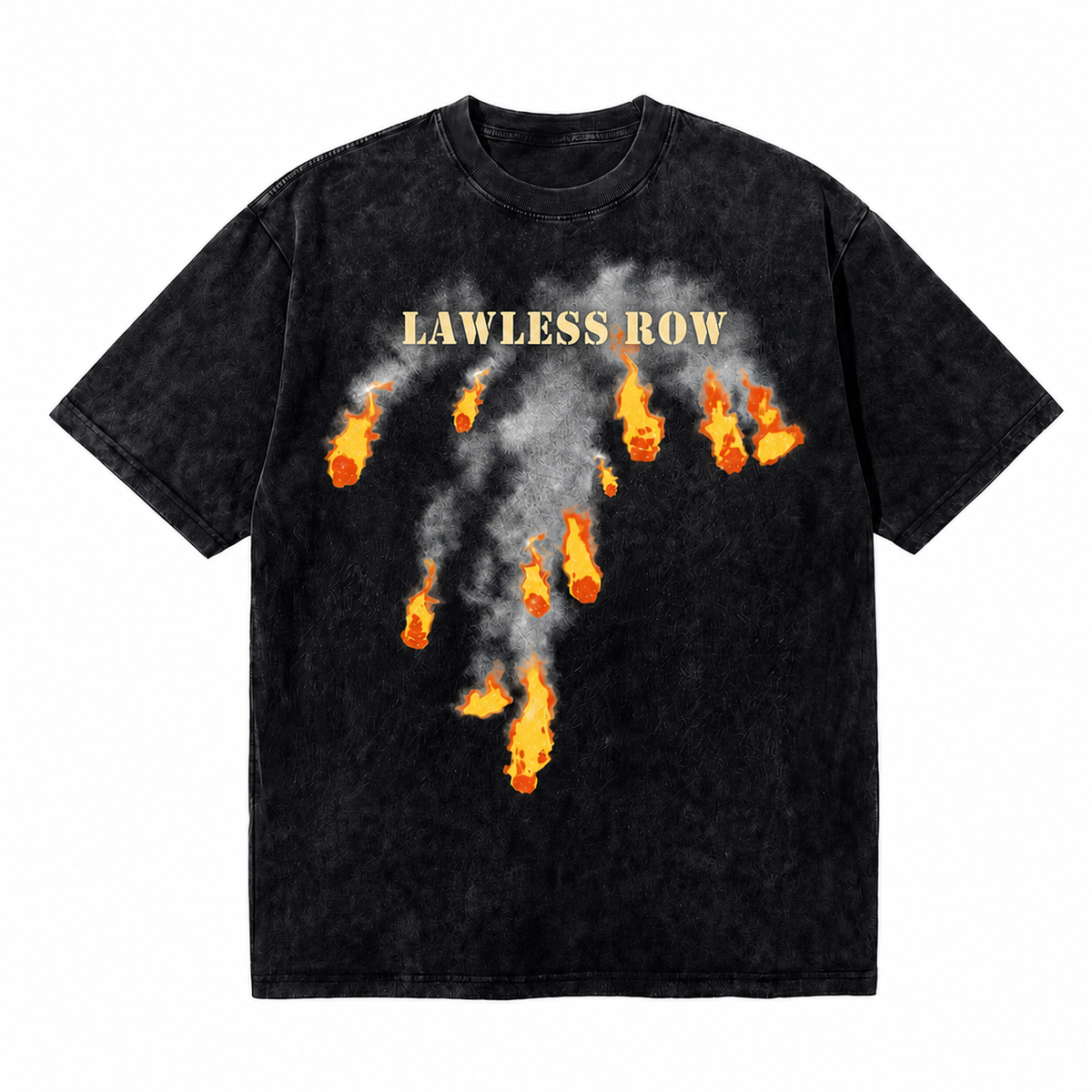 LAWLESSROW Cascading Falling Fire Smoke Meteor Vintage Tee