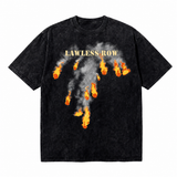 LAWLESSROW Cascading Falling Fire Smoke Meteor Vintage Tee