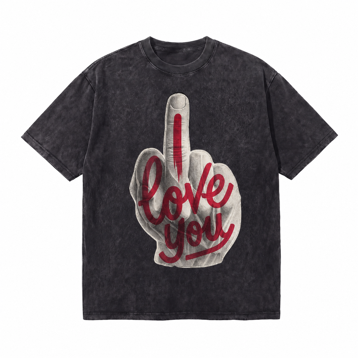 LAWLESSROW I Love You Middle Finger Vintage Tee