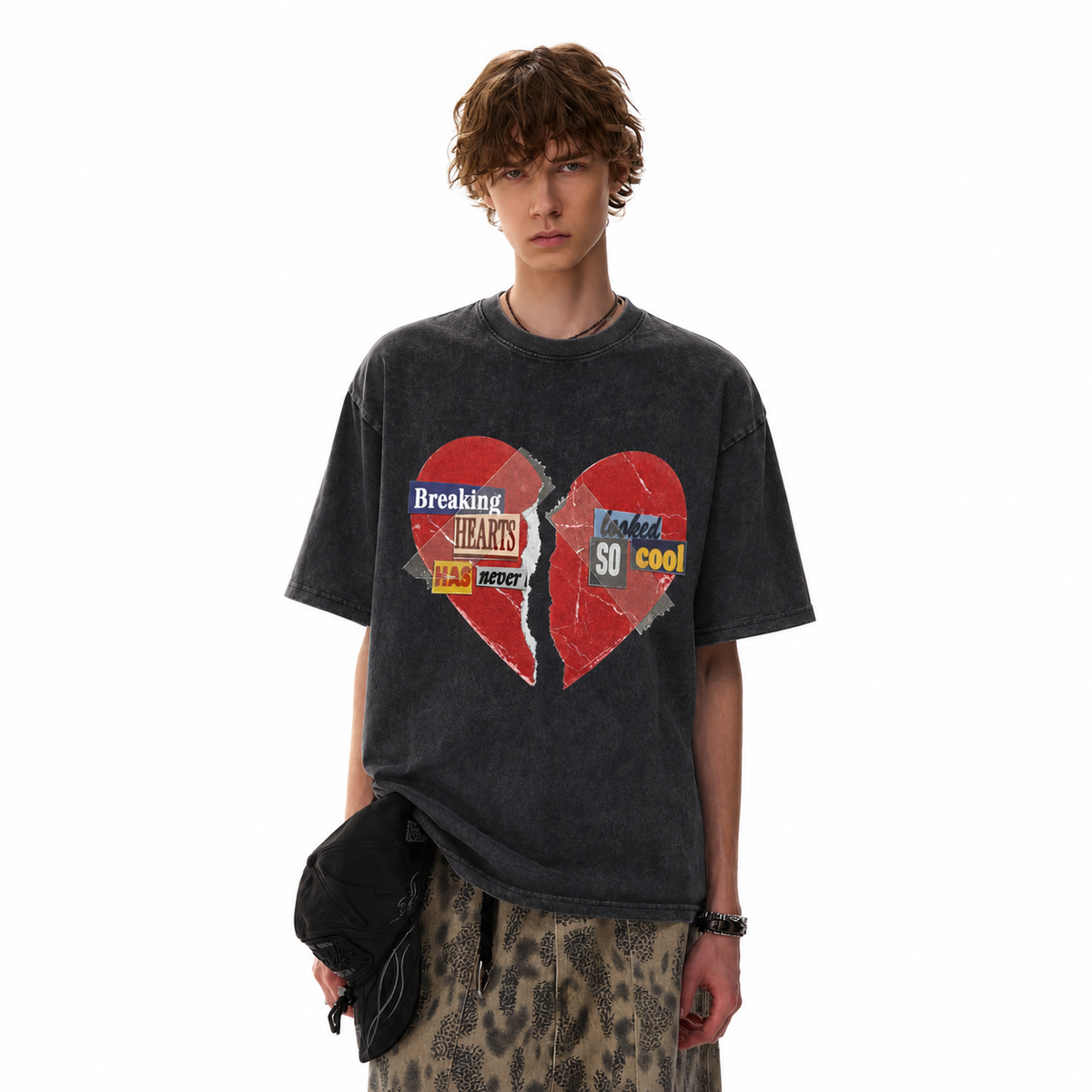 LAWLESSROW Breaking Hearts Cut Collage Vintage Tee