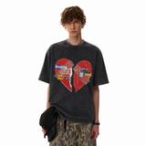 LAWLESSROW Breaking Hearts Cut Collage Vintage Tee