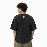 LAWLESSROW Teach Peace Halo Devil Arrow Contrast Text Vintage Tee
