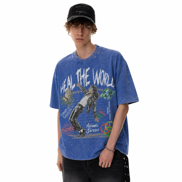 LAWLESSROW Heal The World Michael Jackson Dance Vintage Tee - hover