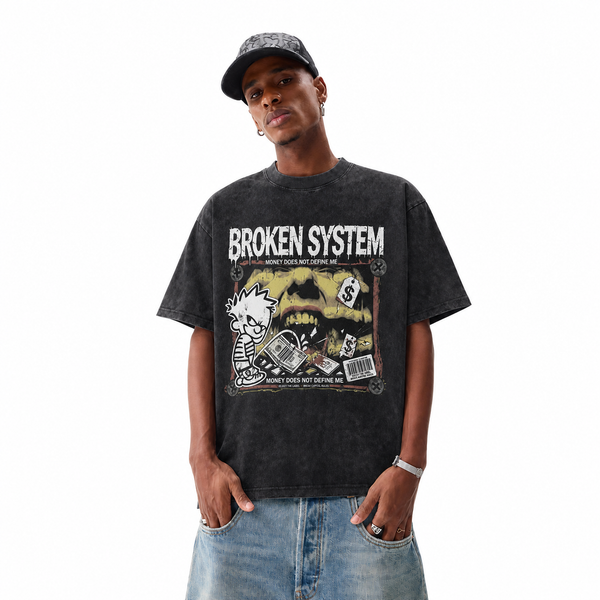 LAWLESSROW Broken System Collage Vintage Tee - hover