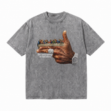 LAWLESSROW The World Belongs To Risk Takers Iced Watch Hand Last Supper Vintage Tee