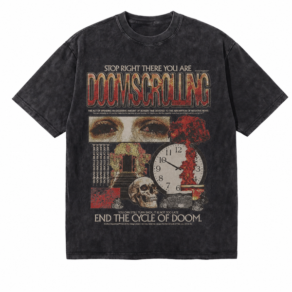 LAWLESSROW Doomscrolling Mental Reflection Vintage Tee