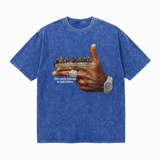LAWLESSROW The World Belongs To Risk Takers Iced Watch Hand Last Supper Vintage Tee