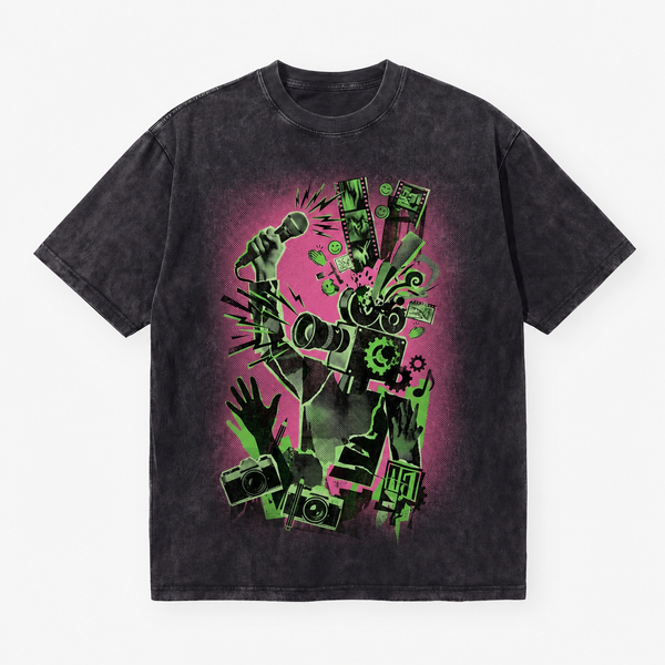 LAWLESSROW Media Creator Gear Collage Vintage Street Tee