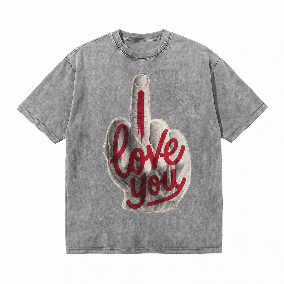 LAWLESSROW I Love You Middle Finger Vintage Tee