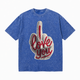 LAWLESSROW I Love You Middle Finger Vintage Tee