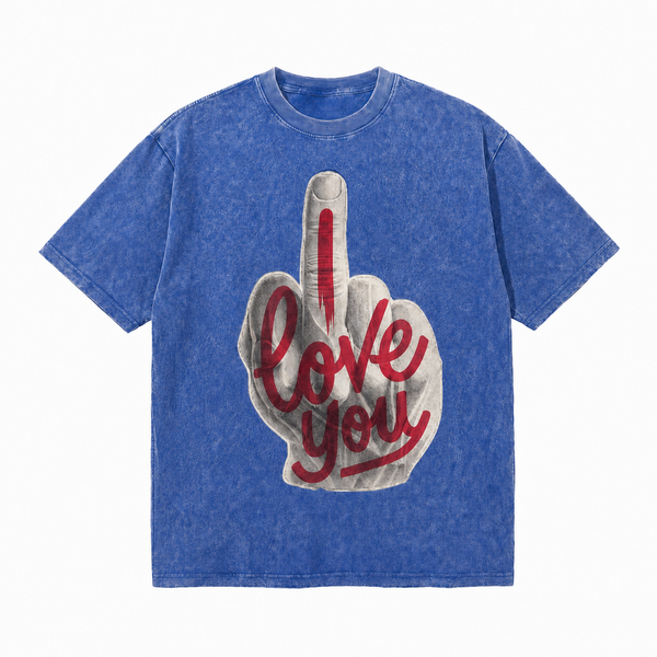 LAWLESSROW I Love You Middle Finger Vintage Tee